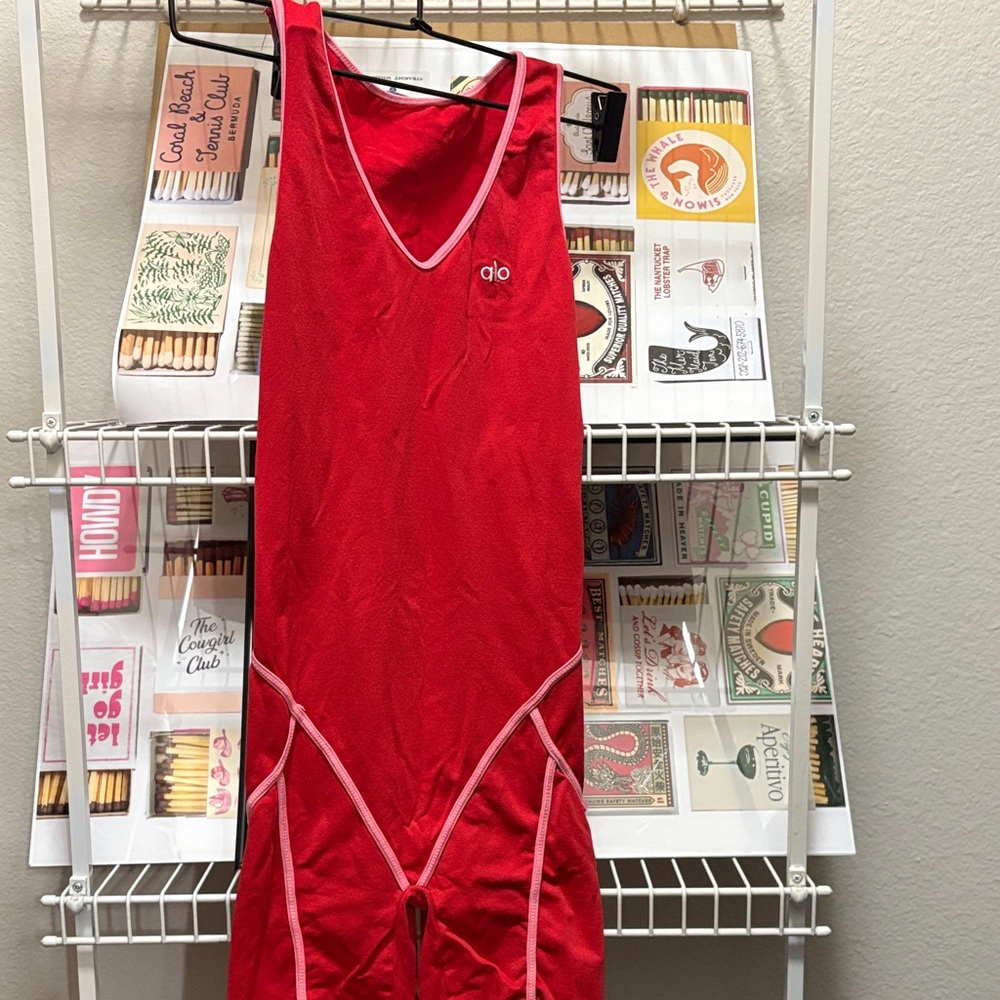 Vintage Alo Red Athletic Romper